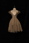 Mutedance 24 Spring/Summer Shell Sleeve Waist Short Dress MD-MD24SS17-KHAKI PM138